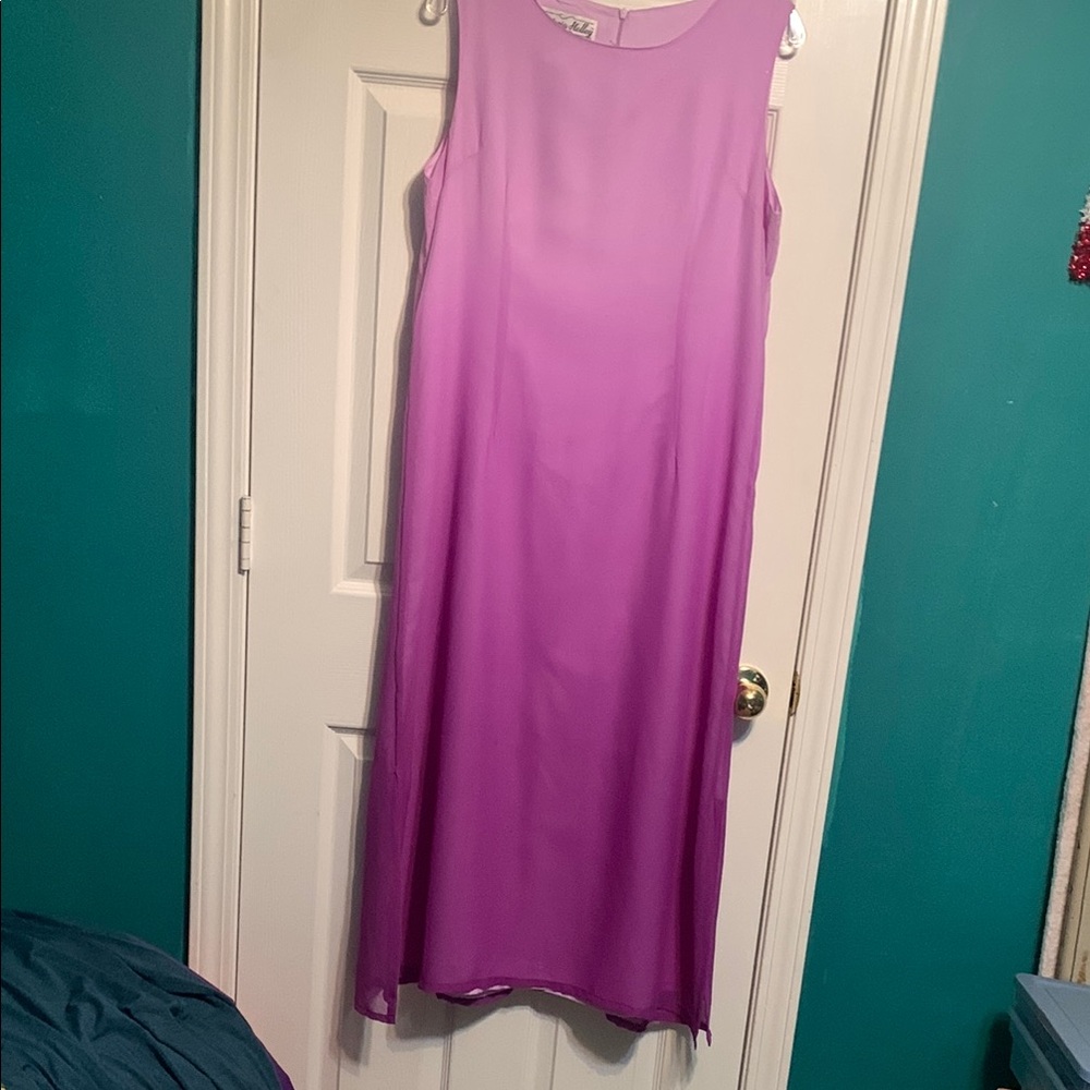 Elegant Purple Sleeveless Dress
